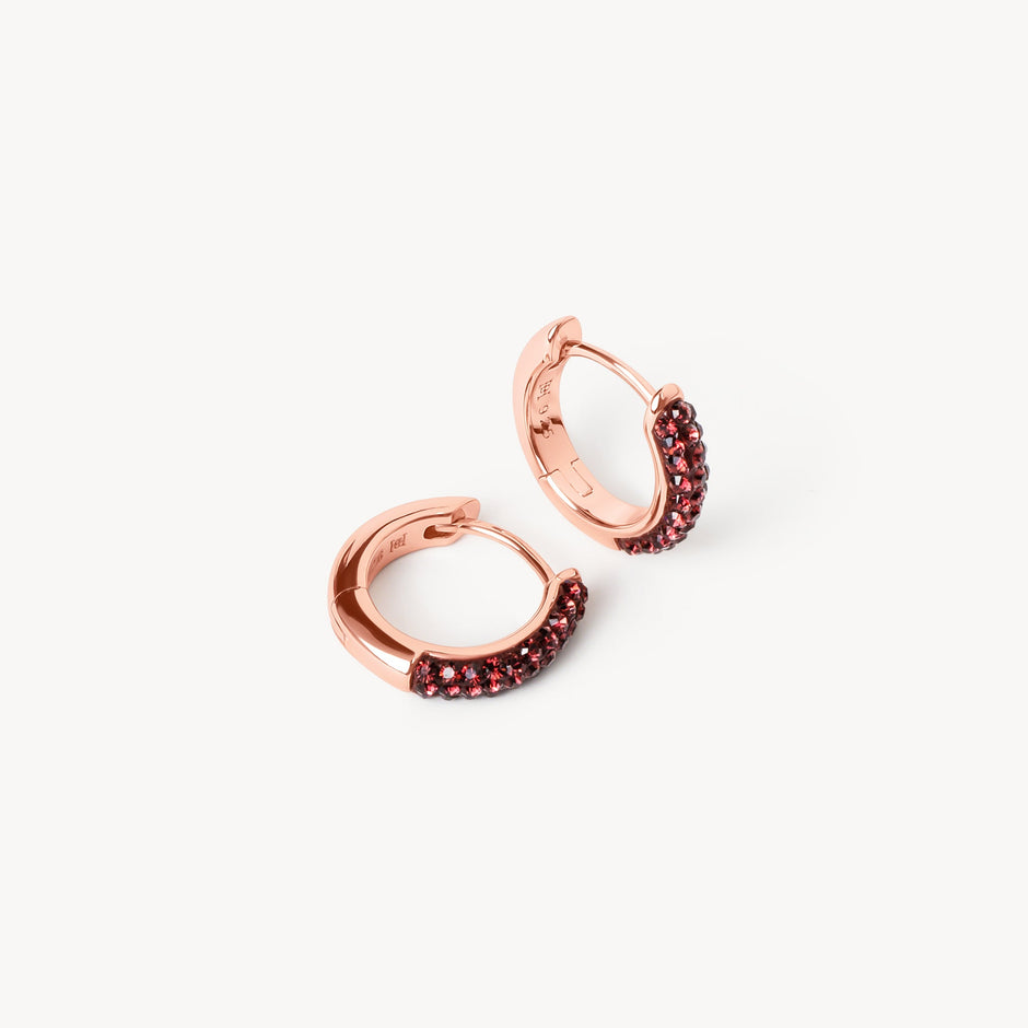 Merlot Sparkle Always On Hoop Earrings