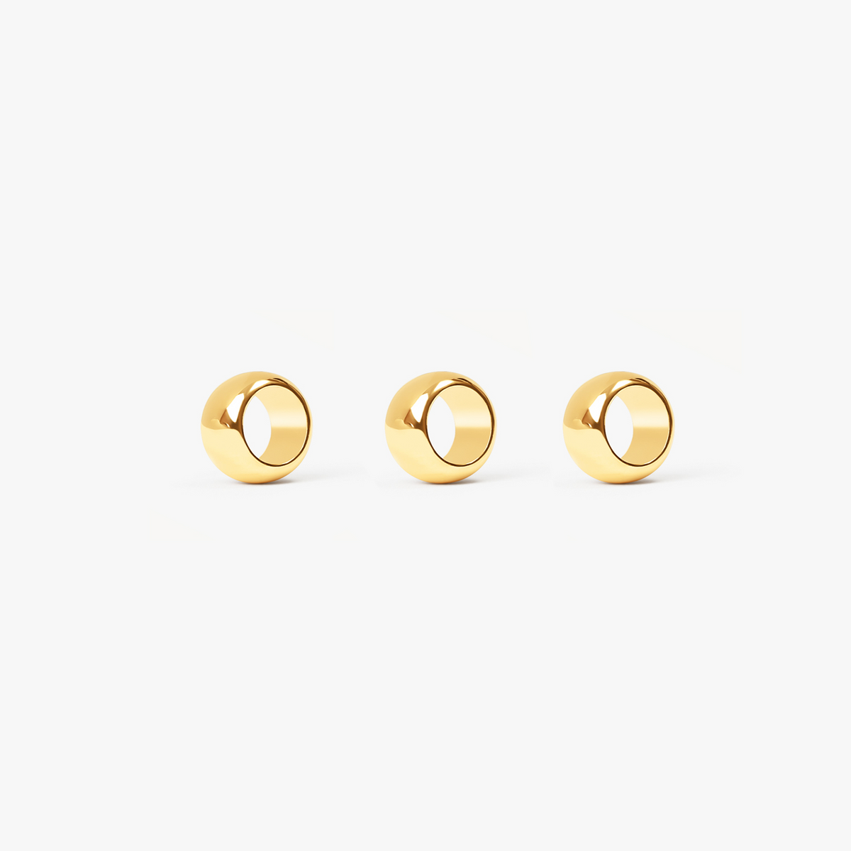 Rondelle Bead Charm Bundle Gold