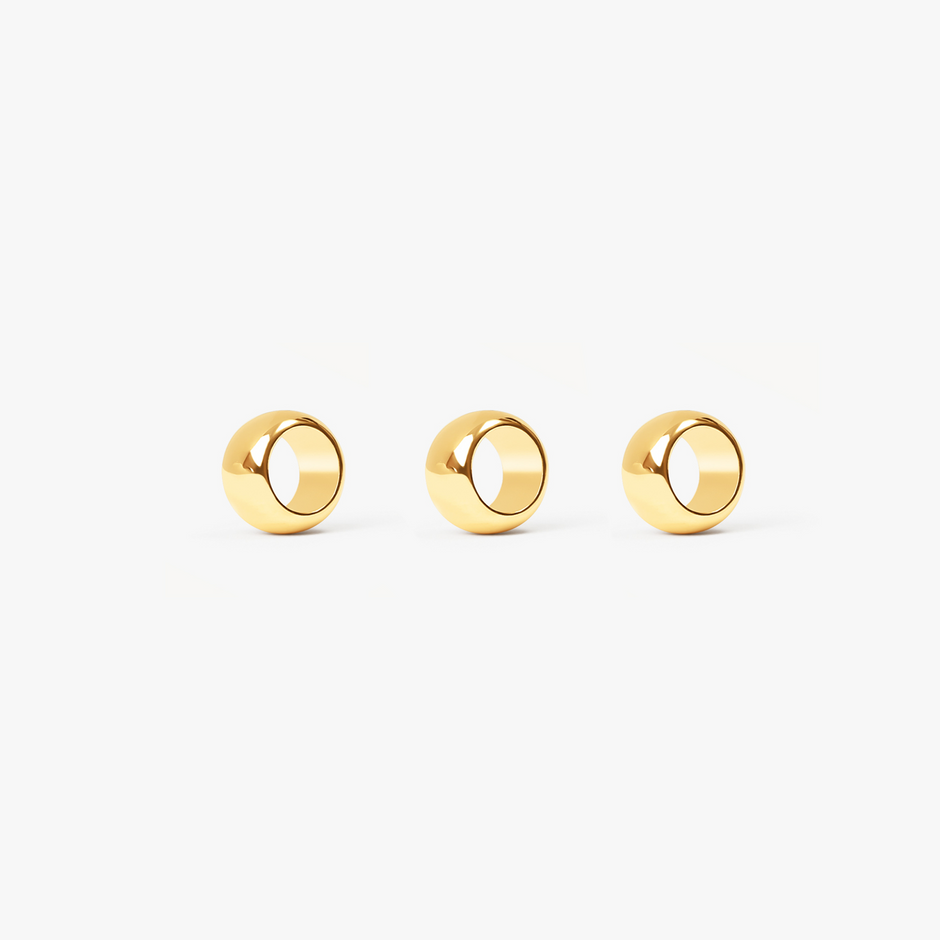 Rondelle Bead Charm Bundle Gold
