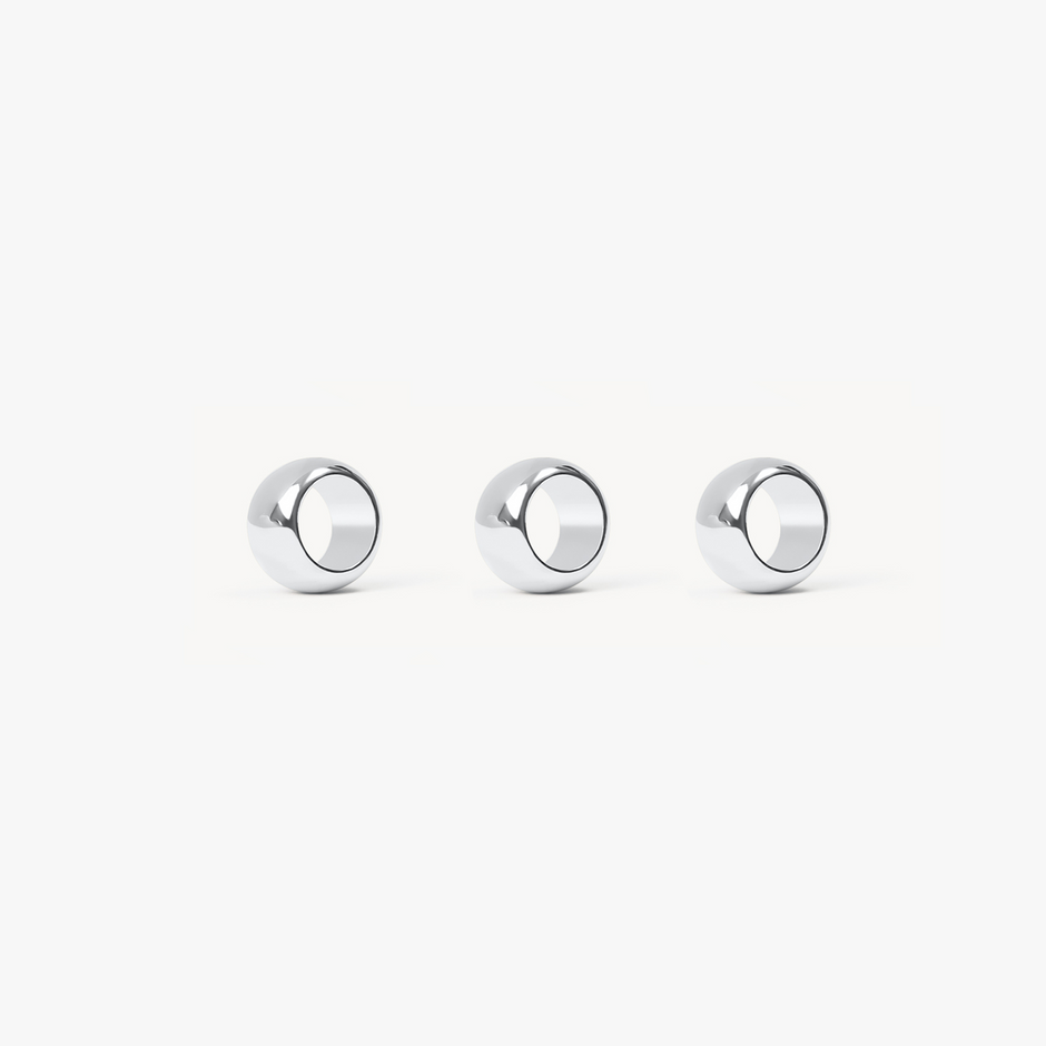 Rondelle Bead Charm Bundle Gold Silver