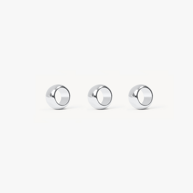 Rondelle Bead Charm Bundle Gold Silver