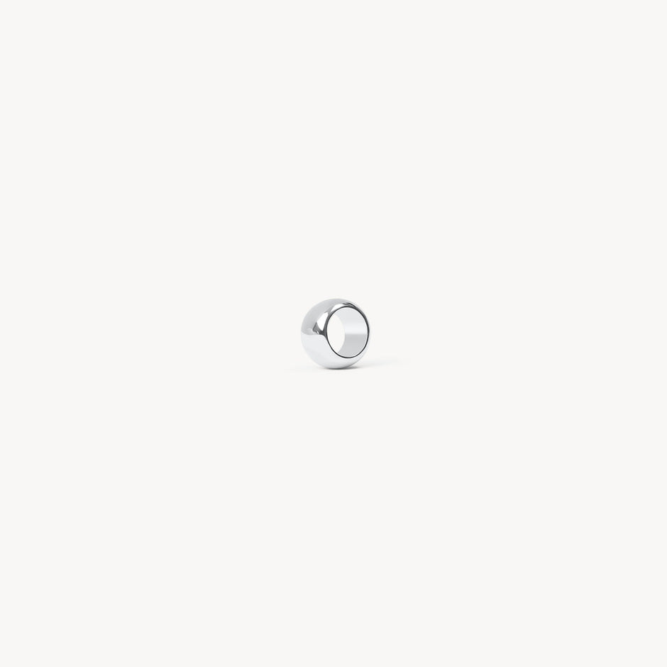 Rondelle Bead Charm Silver