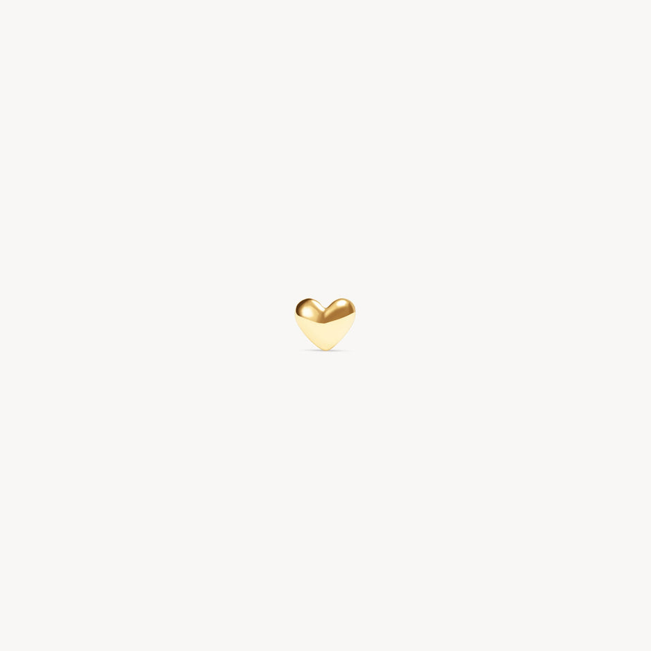Mini Metal Heart Stud Gold