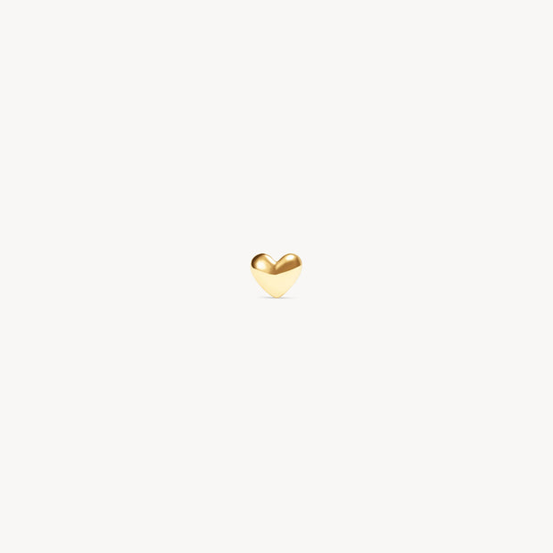 Mini Metal Heart Stud Gold