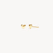 Mini Metal Heart Stud Earrings Gold Pair 