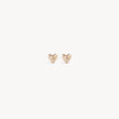 Mini Sparkle Heart Stud Earrings Soft Gold