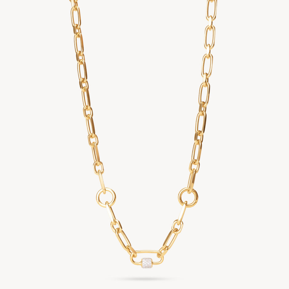 Multi-Station Charm Necklace hanging