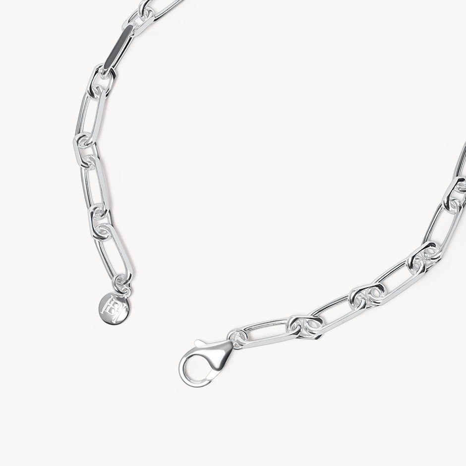 Multi-Station Charm Necklace Silver