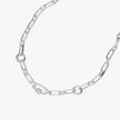 Multi-Station Charm Necklace Silver