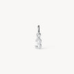 Silver Number Charm 3