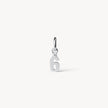 Silver Number Charm 6