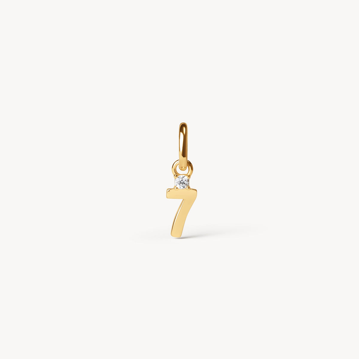 Gold Number Charm 7