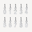 Number Charm in Silver