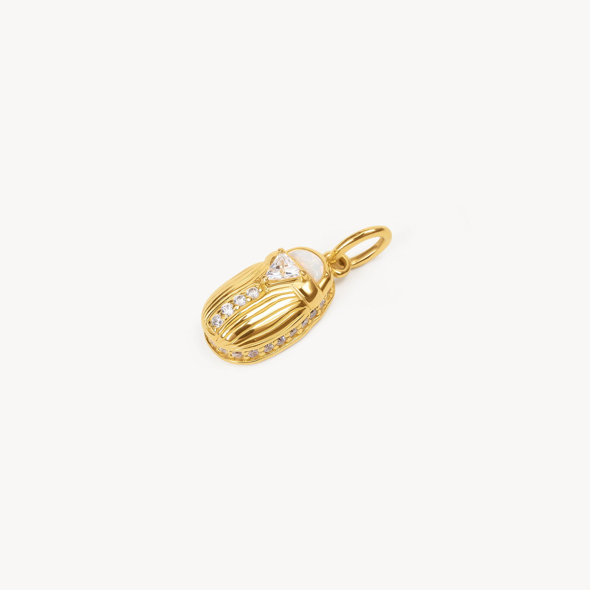Opal Beetle Charm laying flat