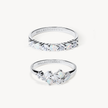 Silver Opal Ring Set