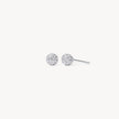 Silver Mini Pavé Ball Stud Earrings