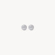 Silver Mini Pavé Ball Stud Earrings