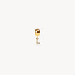 Gold Pavé Letter Bead Charm L