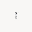 Silver Pavé Letter Bead Charm C