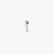 Silver Pavé Letter Bead Charm L