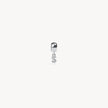Silver Pavé Letter Bead Charm S