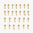 Gold Pavé Letter Bead Charms