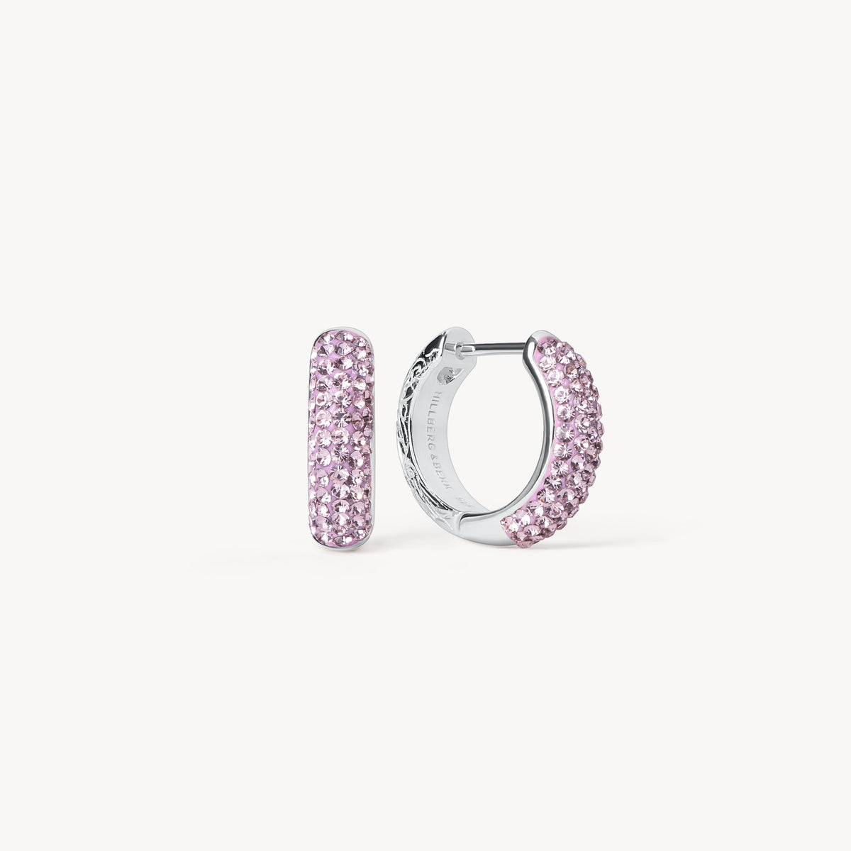Lilac Sparkle Reversible Hoop Earrings Lilac Side