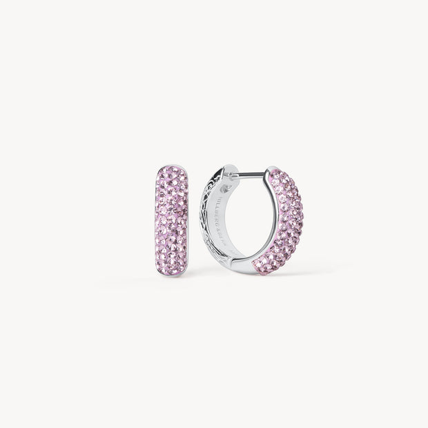 Lilac Sparkle Reversible Hoop Earrings Lilac Side