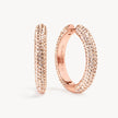 Rose Gold Large Sparkle Hoop Earrings