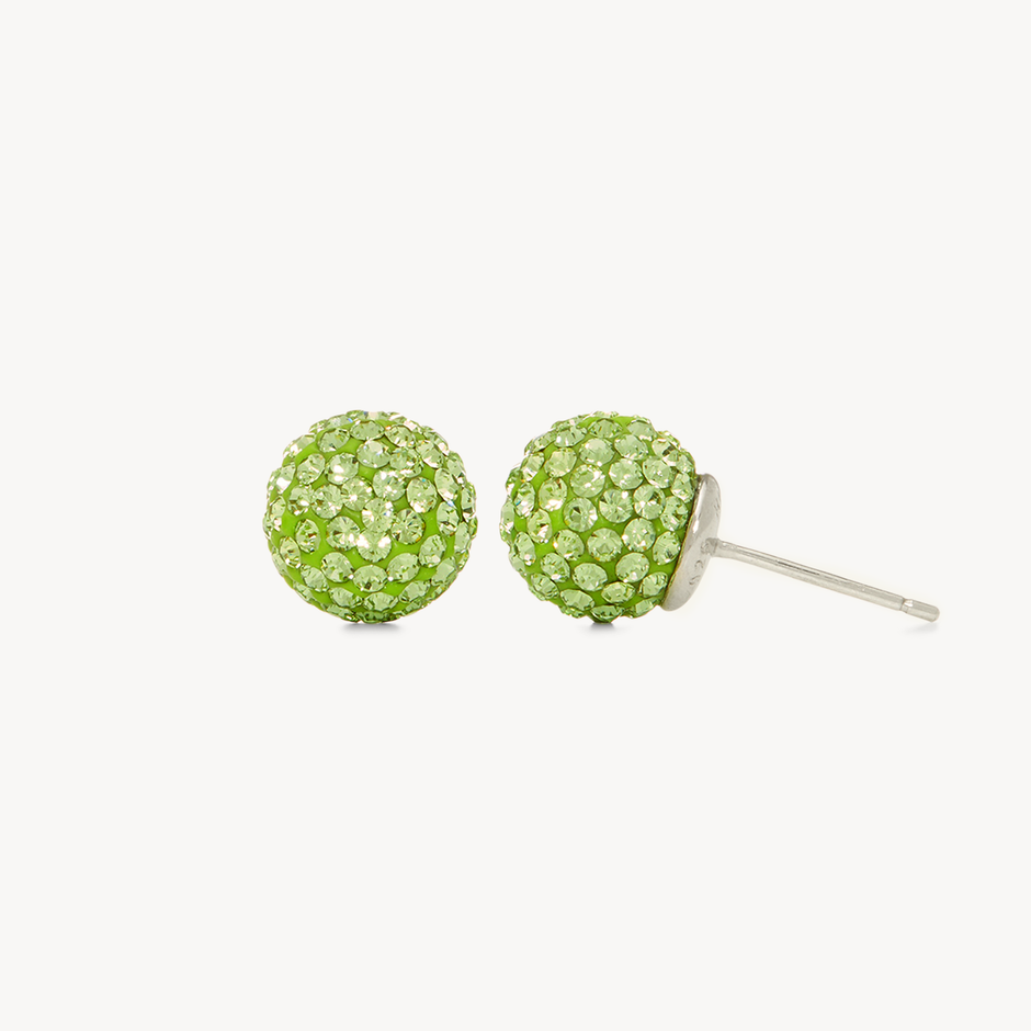 10mm Birthstone Sparkle Ball™ Stud Earrings August
