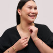 Serpent Y Necklace Gold on model