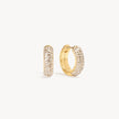 Soft Gold Sparkle Reversible Hoop Earrings