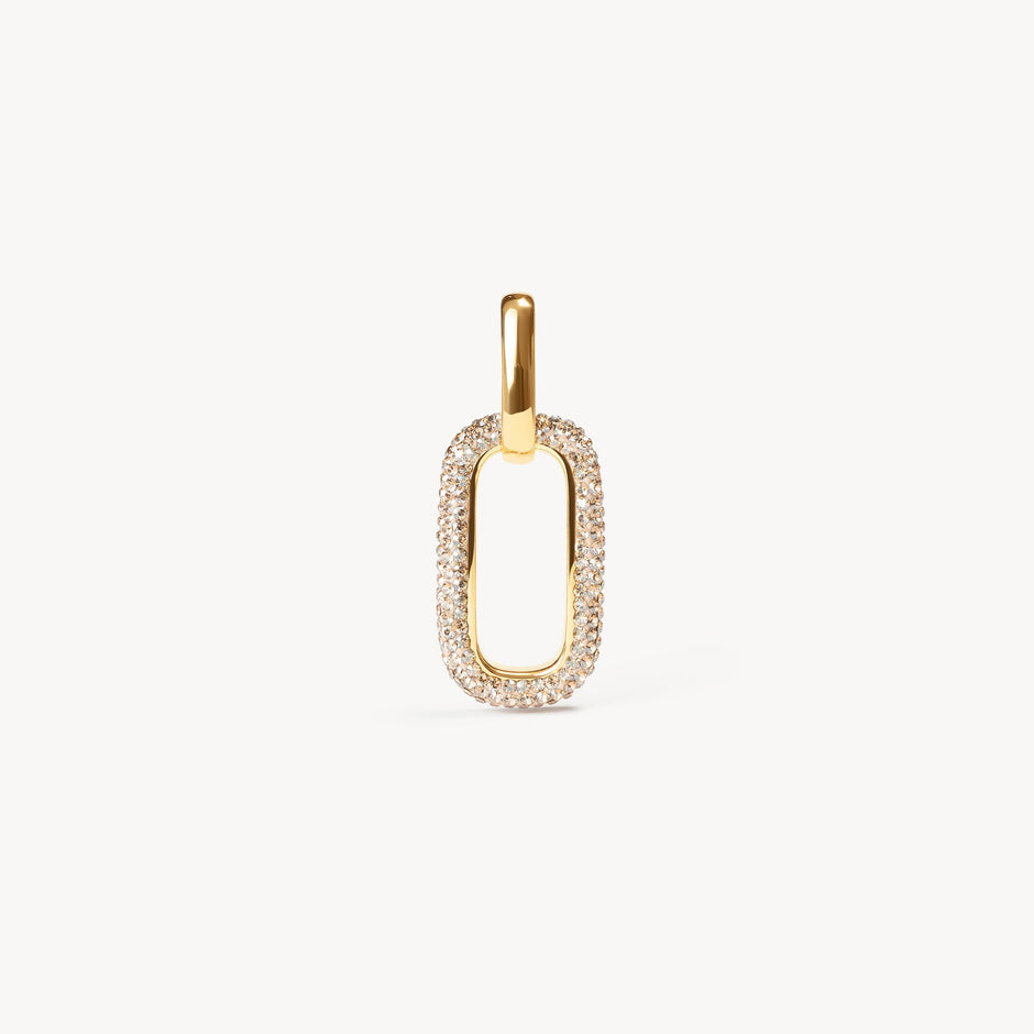 Sparkle Reversible Charm Soft Gold