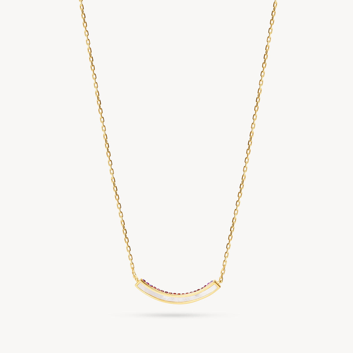 Wildflower Curved Sparkle Bar Necklace