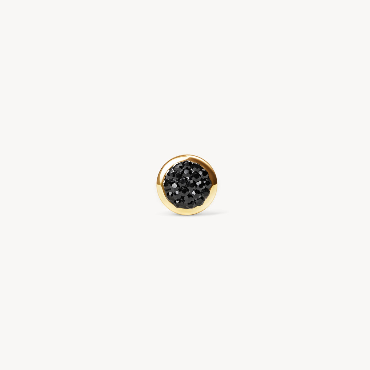 Black Sparkle Bezel Charm