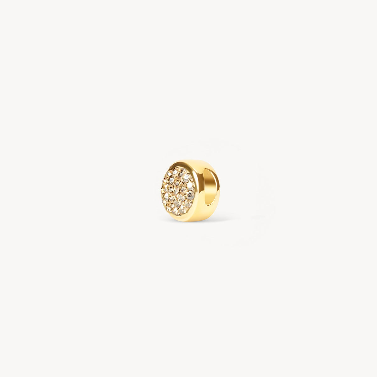 Soft Gold Sparkle Bezel Charm