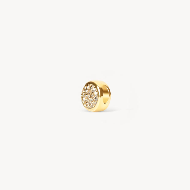 Soft Gold Sparkle Bezel Charm