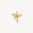 Soft Gold Sparkle Bow Charm