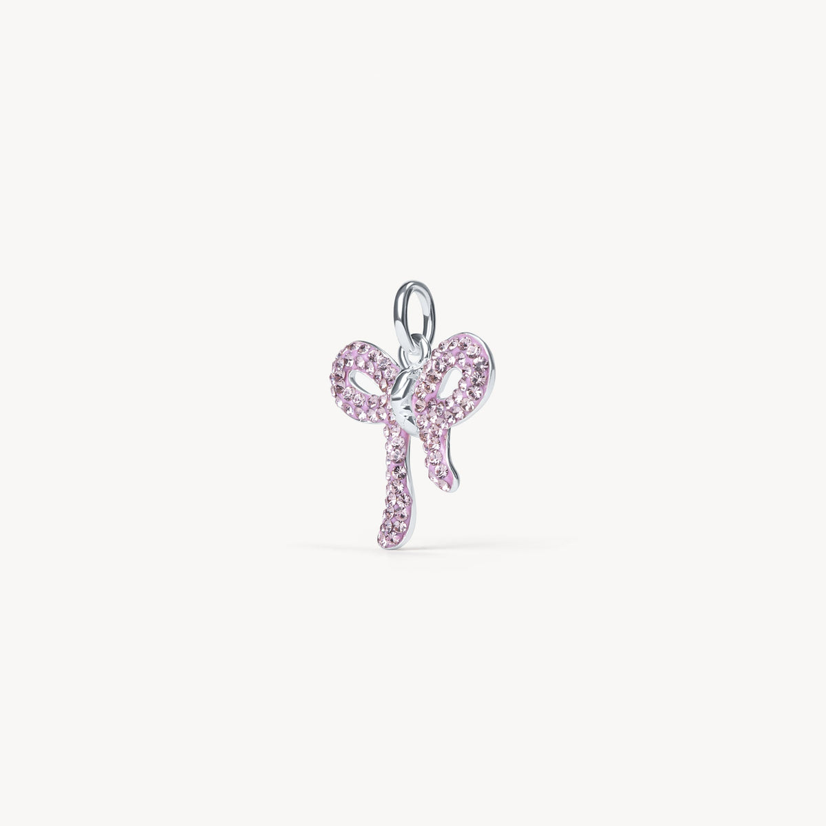 Lilac Sparkle Bow Charm angled