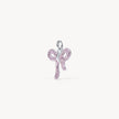 Lilac Sparkle Bow Charm angled