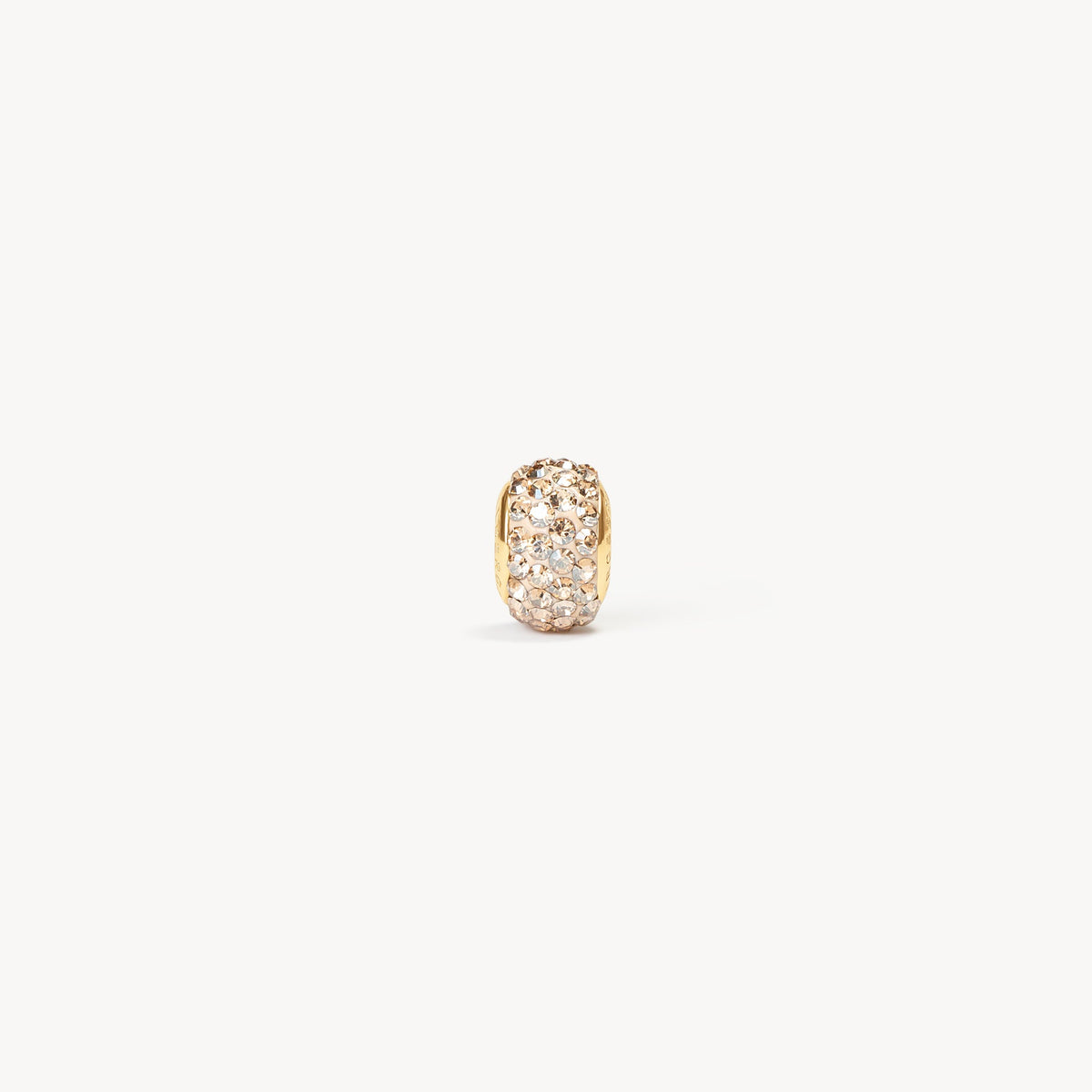 Soft Gold Sparkle Rondelle Charm
