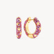 Wildflower Star Studded Medium Sparkle Hoop Earrings