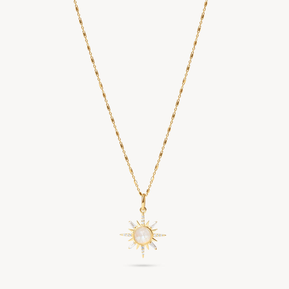 Supernova Moonstone Pendant Necklace