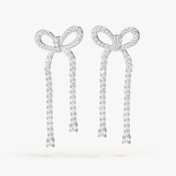 Tennis Bow Statement Earrings