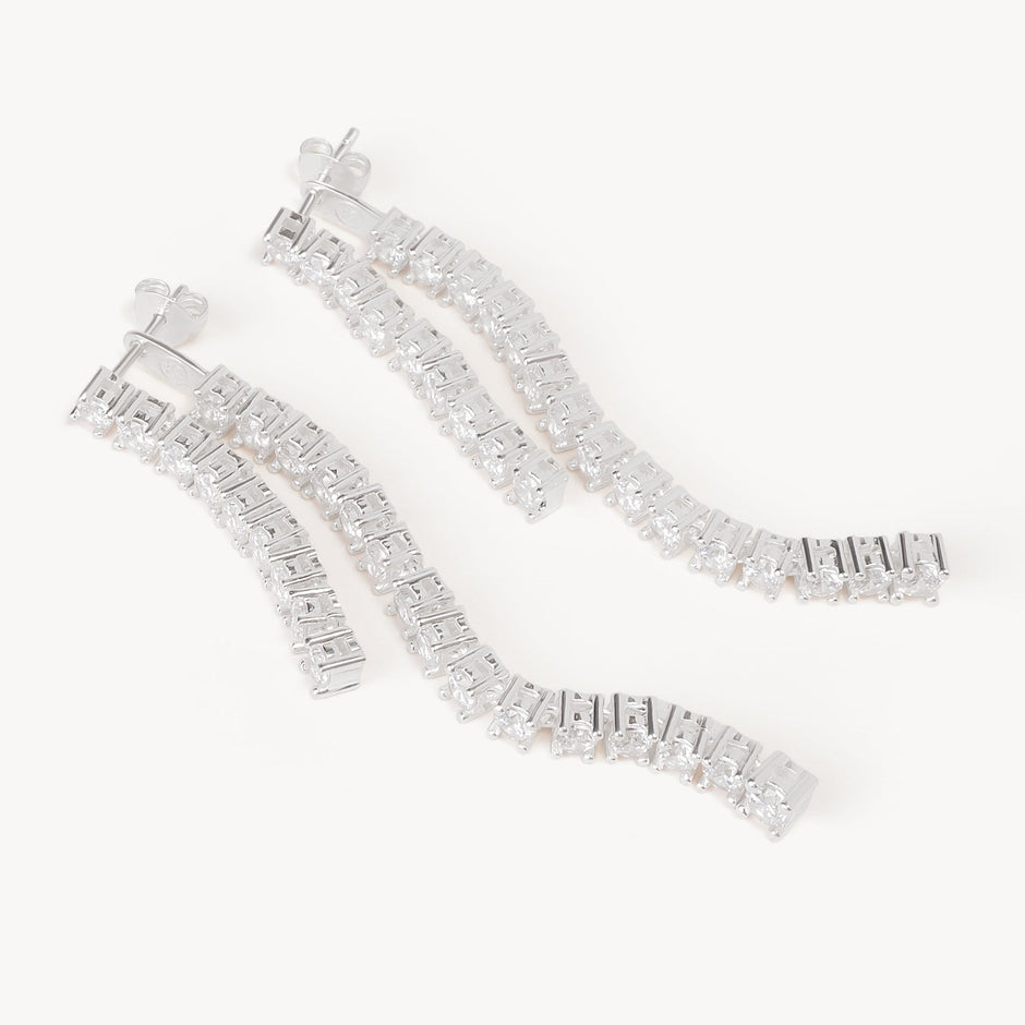 Tennis Earrings Jackets laying flat