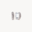 White Small Sparkle Hoop Earrings
